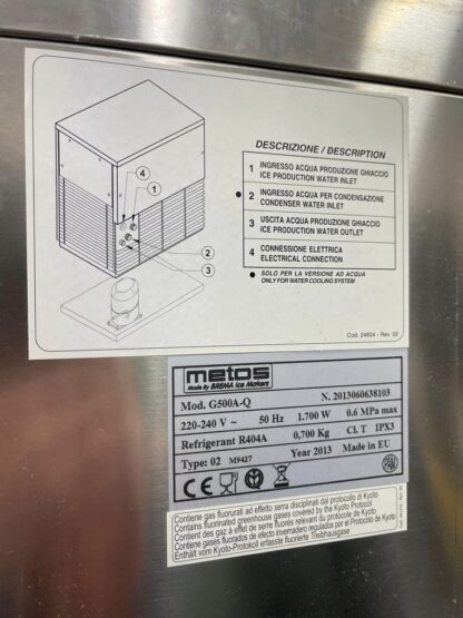 Jääpurumasin Metos  G500A-Q +jääbunker BIN200×G150 - Image 2