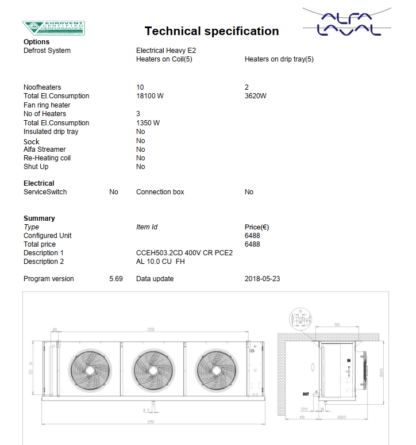 Sügavkülma aurusti CCEH503.2CD 400V CR PCE2 - Image 4