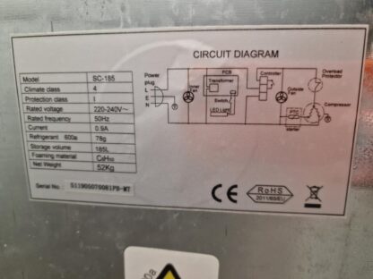 Baarikülmik, must Metos Profitbar SC-185 R600a kaks ust   Uued uksetihendid! - Image 4