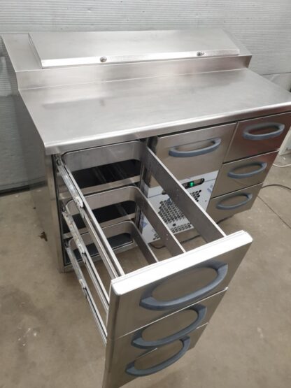 Pizza külmtöölaud Metos Proff2 STH1200-GN3x2-MGH - Image 3