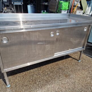 RST Roostevaba laud koos kapi ja lükandustega Metos 1550×650×900
