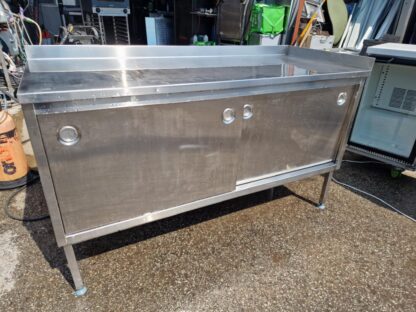 RST Roostevaba laud koos kapi ja lükandustega Metos 1550×650×900