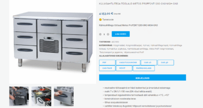 KÜLMSAHTLITEGA TÖÖLAUD METOS PROFF2NT1200-GN3-MGH-GN3 - Image 5