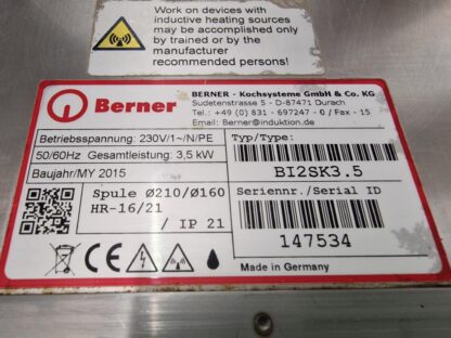Induktsioonpliit Berner BI2SK3,5  220V - Image 3