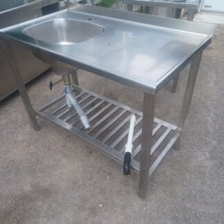 RST Roostevaba laud Metos koos suure valamu ja sodisõelaga 1200×650×900