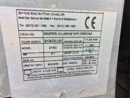Kebabimasin Isıkgaz Silver Gas 11,25 kw  Rendimasin! Only for rent! - Image 2