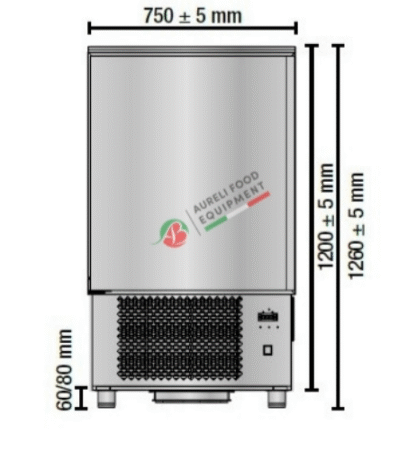 ATTILA roostevabast terasest kiirjahutuskapp/külmutuskapp 10 GN 1/1 kandikule või 600x400 mm plaadile - Image 4