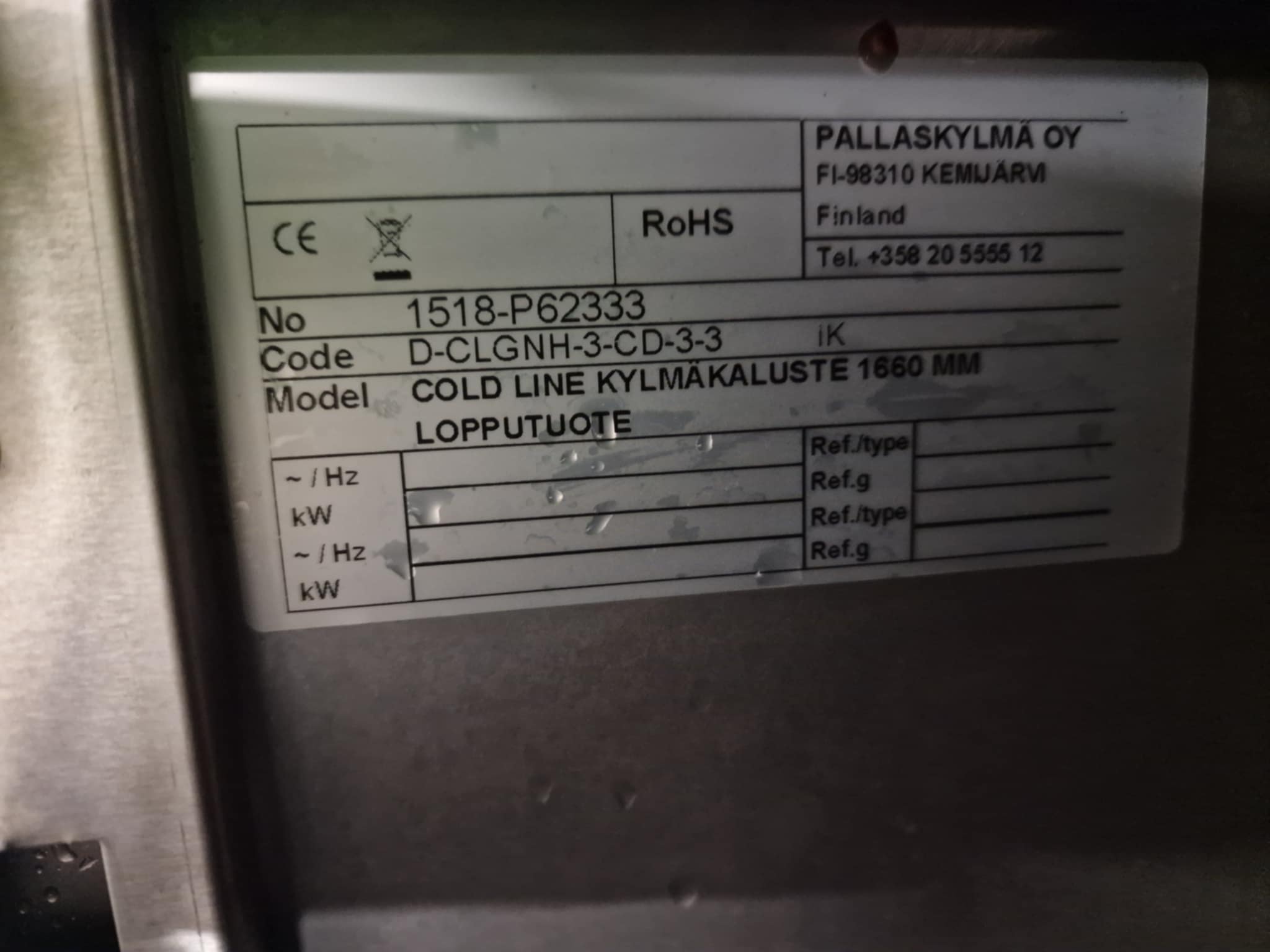 Külmtöölaud letialune Porkka D-CLGNH-3-CD-3-3 - Image 2