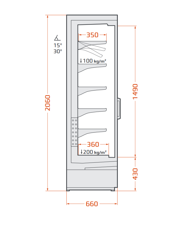 Külmkapp SCI Indus 66.206 1D R290 PLUG IN - Image 2