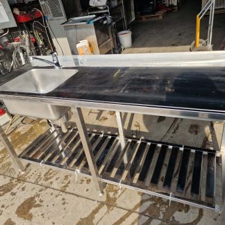 RST Roostevaba laud koos alusriiuli ja suure valamuga 1800×650×900