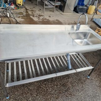 RST Roostevaba laud koos alusriiuli ja suure valamuga 1700×650×900