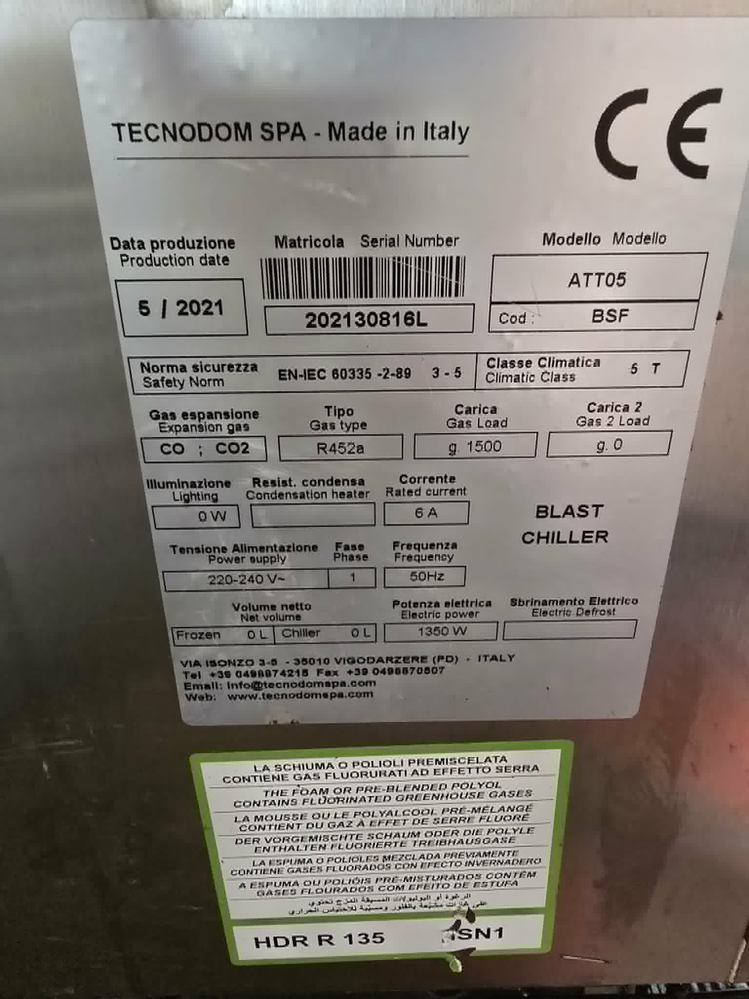 Kiirjahutus/kiirkülmutuskapp Tecnodom ATT05 2021a.mudel - Pilt 5