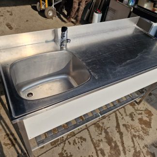 RST Roostevaba laud Hackman koos alusriiuli ja suure valamuga 1500×620×900