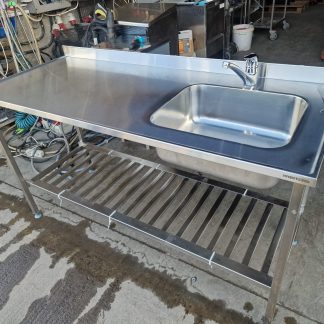 RST Roostevaba laud Metos koos alusriiuli ja suure valamuga 1600×650×900