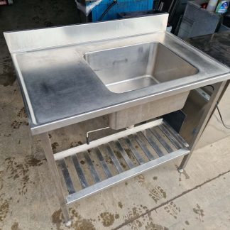 RST Roostevaba laud koos alusriiuli ja suure valamuga 1000×620×900