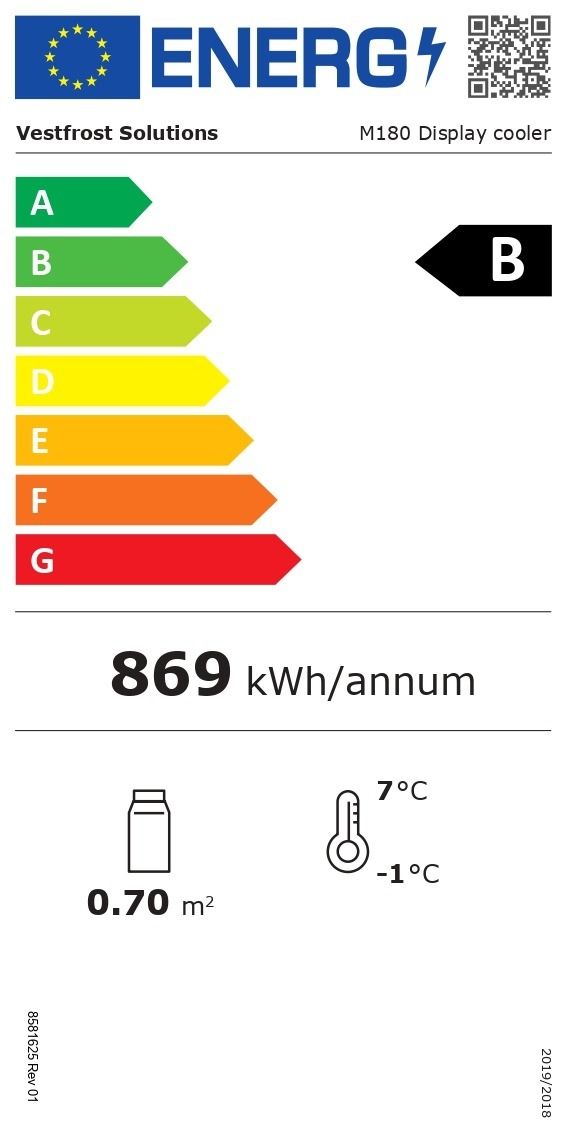 Klaasuksega külmkapp Vestfrost M 180 - Image 10