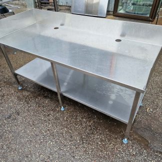 Grillseadmete aluslaud/seadmete aluslaud alusriiuli ja kõrge portega 1600×650×730