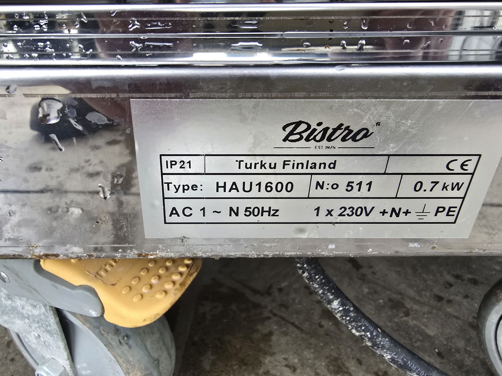 RST Kuumkapp Bistro HAU1600 ratastel - Pilt 4