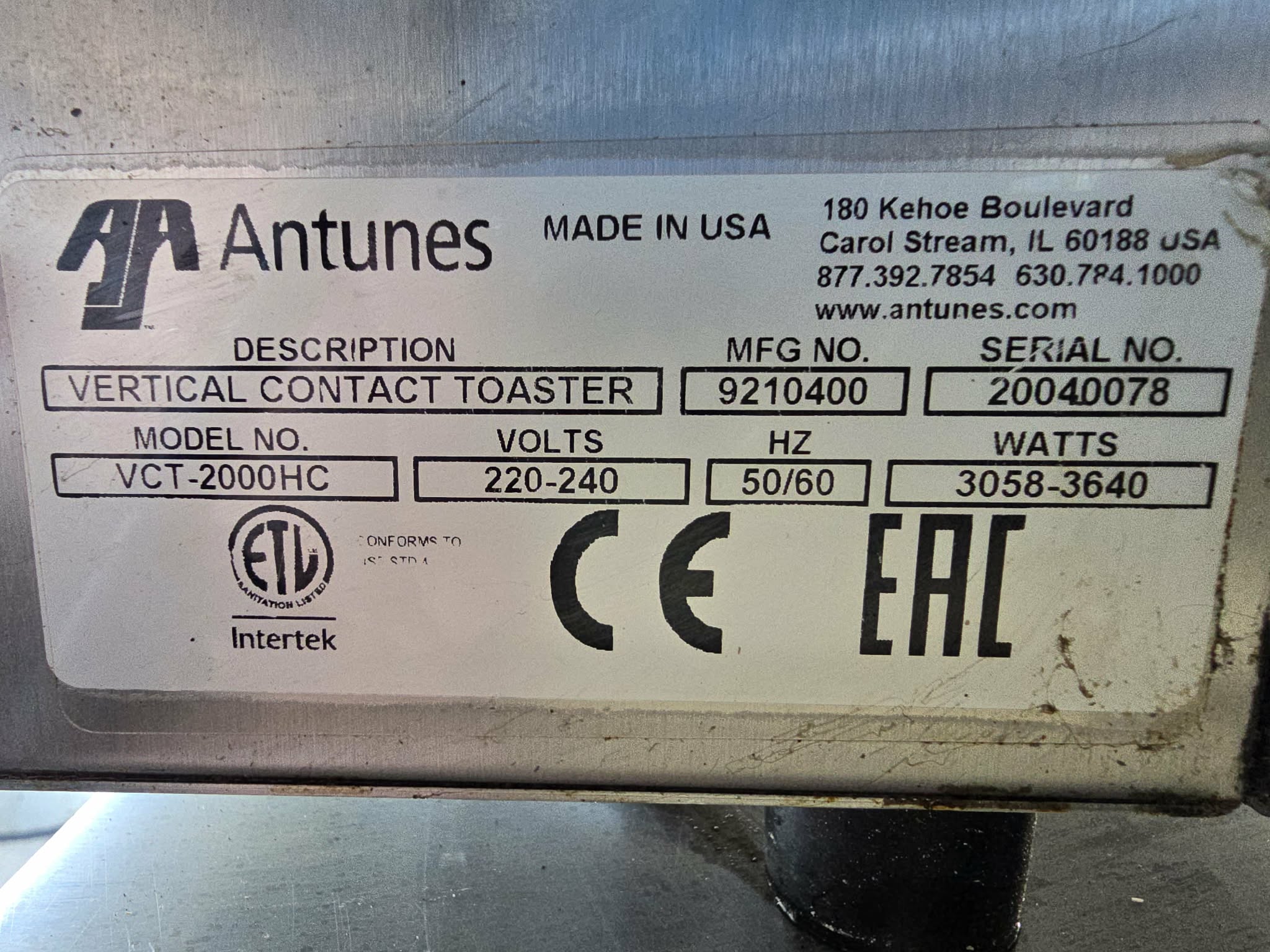 KONVEIERRÖSTER BURGERITE JA HOT DOGI KUKLITE JAOKS– VERTIKAALNE ANTUNES VCT-2000HC - Pilt 6