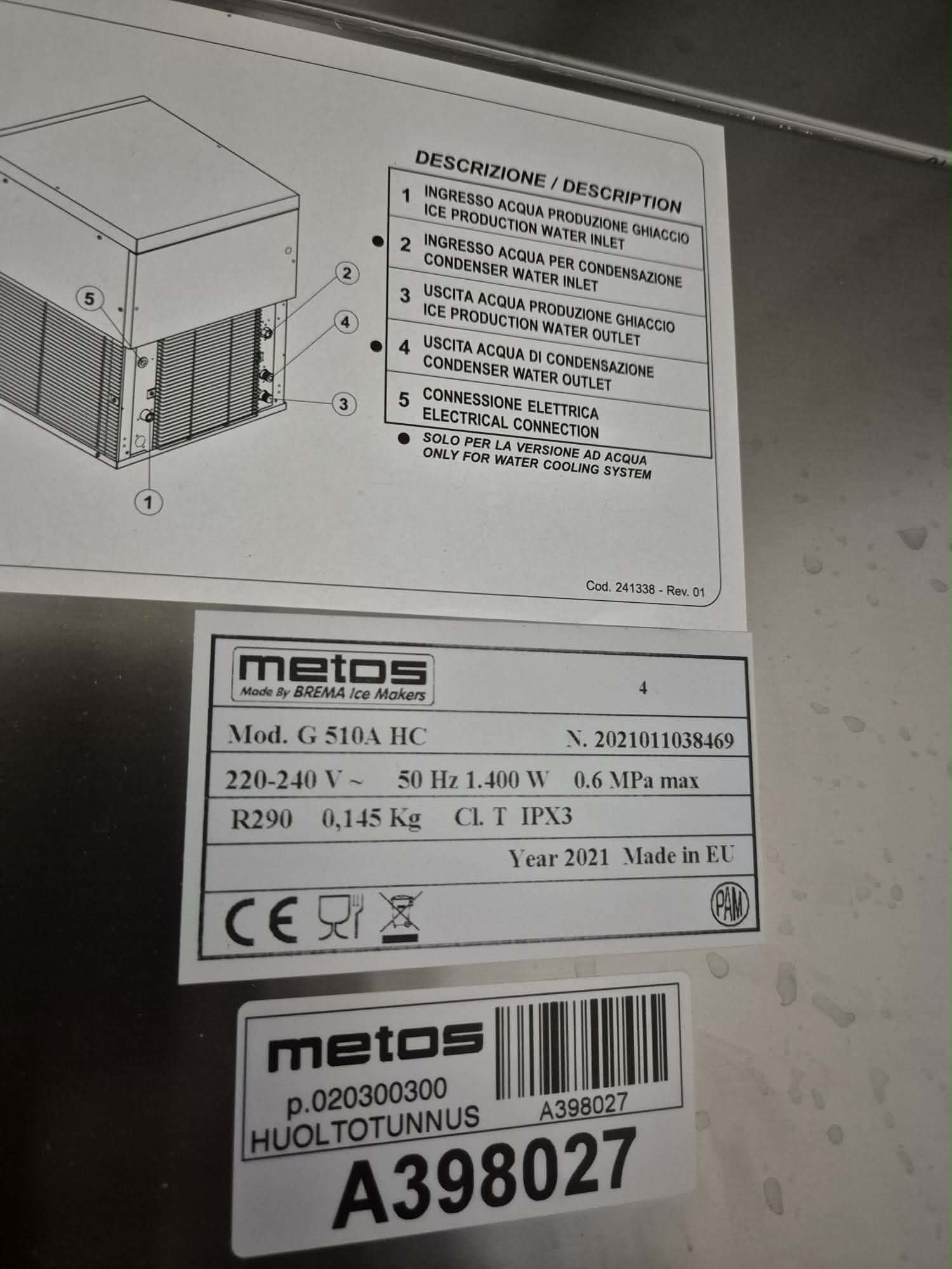 Jääpurumasin Metos G 510A HC ja bunker RB100G 2021a. mudel - Pilt 2