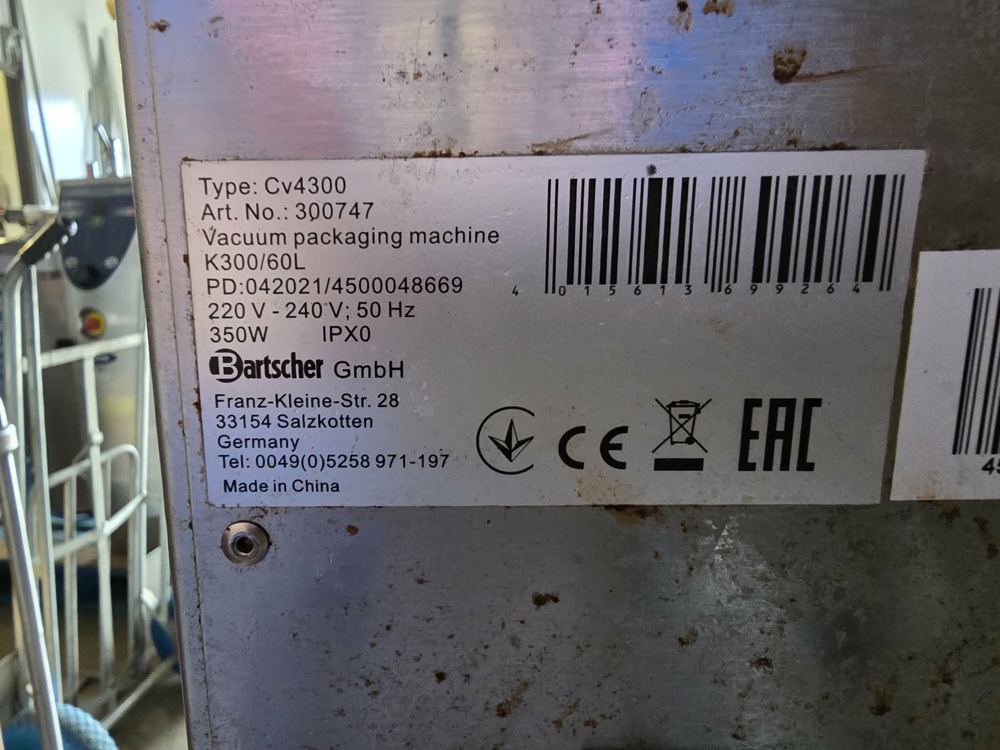 Vaakumpakendaja Bartscher K300/60l - Pilt 7