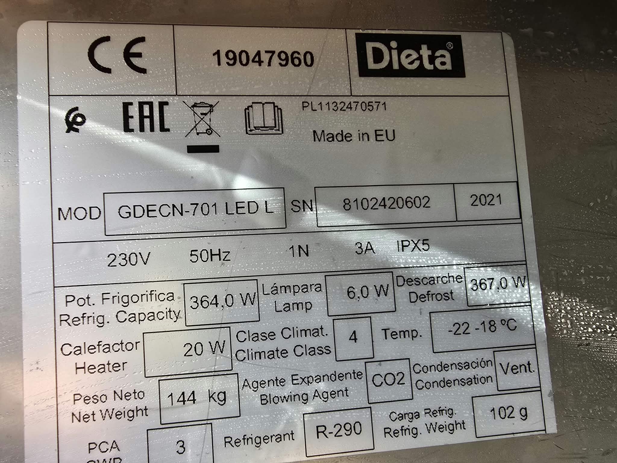 RST Roostevaba sügavkülmkapp Dieta GDECN-701-LED-L 2021a. mudel - Pilt 3
